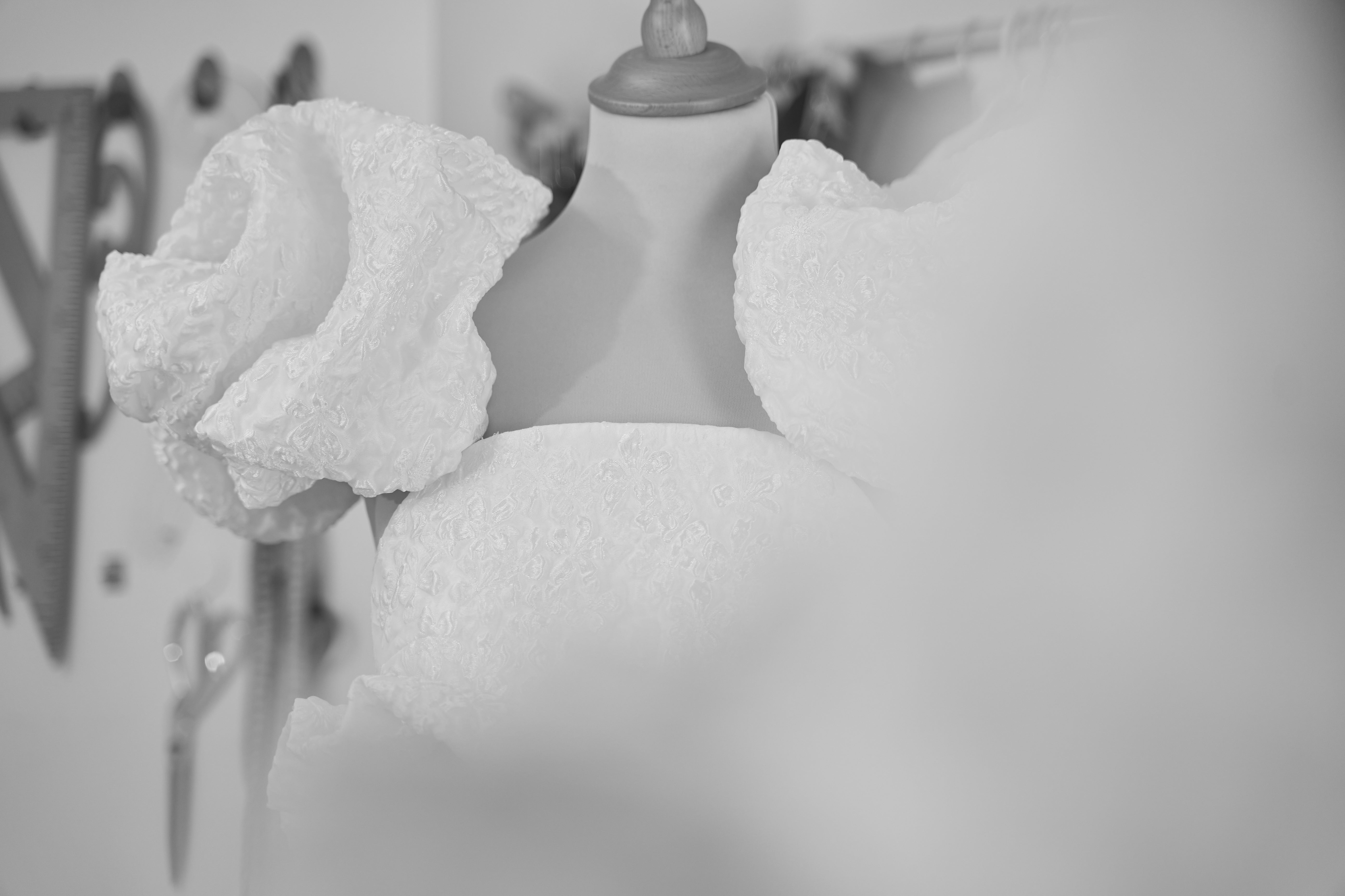 Vestido de novia de Anabel Santos confección artesanal.